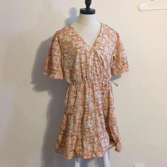 Salt and Sugar floral faux wrap dress size Large - Picture 1 of 5